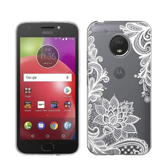 NEW Clear Mandala Case for Motorola Moto E4 - Picture 1 of 3